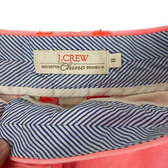 J. Crew Neon Chino Broken-In Shorts size 8 - Picture 4 of 4